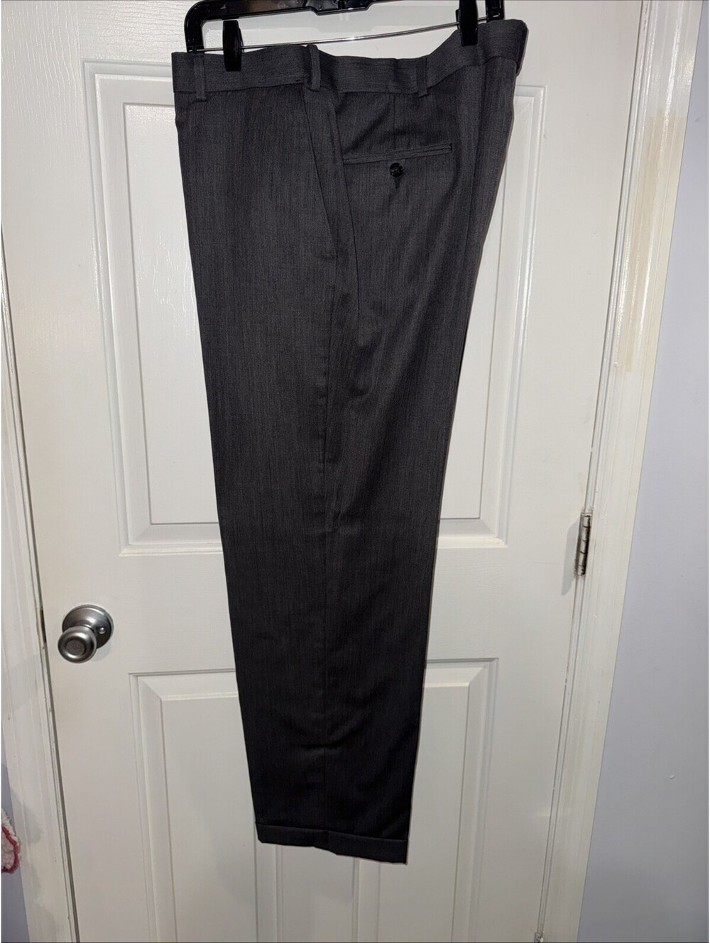 Jack Nicklaus Men's Wool Dress Cuff Pants Grey - Size: 40W x 31” Inseam